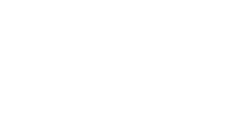 Logo La Prune de l’aube en blanc – soins visage bio