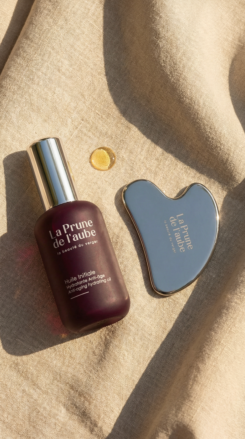 Duo L’Huile Initiale et Gua Sha en acier inoxydable